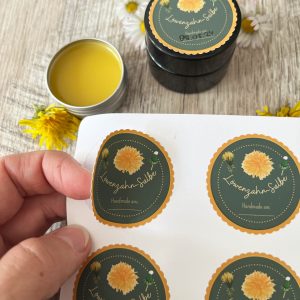 Löwenzahn-Salbe Etiketten | Sticker Sheet