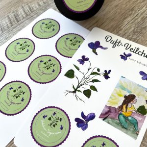 Veilchen-Tagescreme Etiketten & Violoa odorata Sticker Sheet